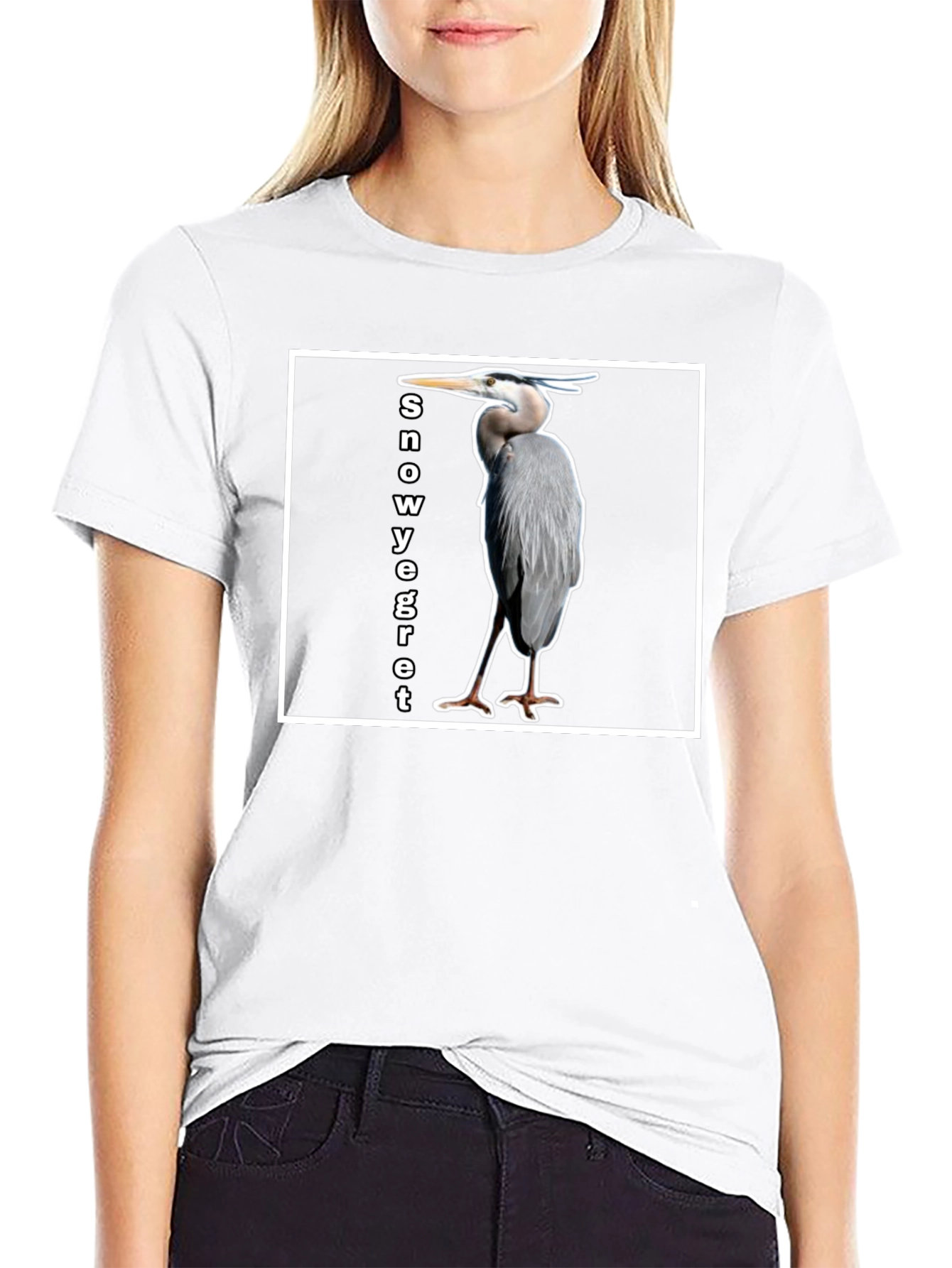 Snowy Egret Bird T-Shirt - Unique Graphic Tee