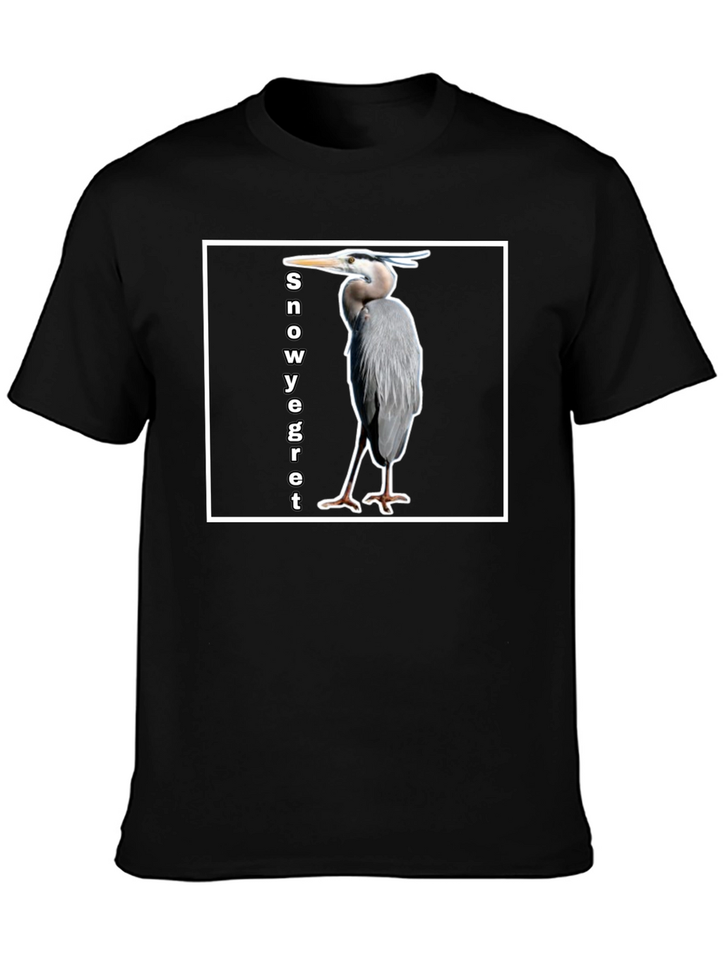 Snowy Egret Bird T-Shirt - Unique Graphic Tee
