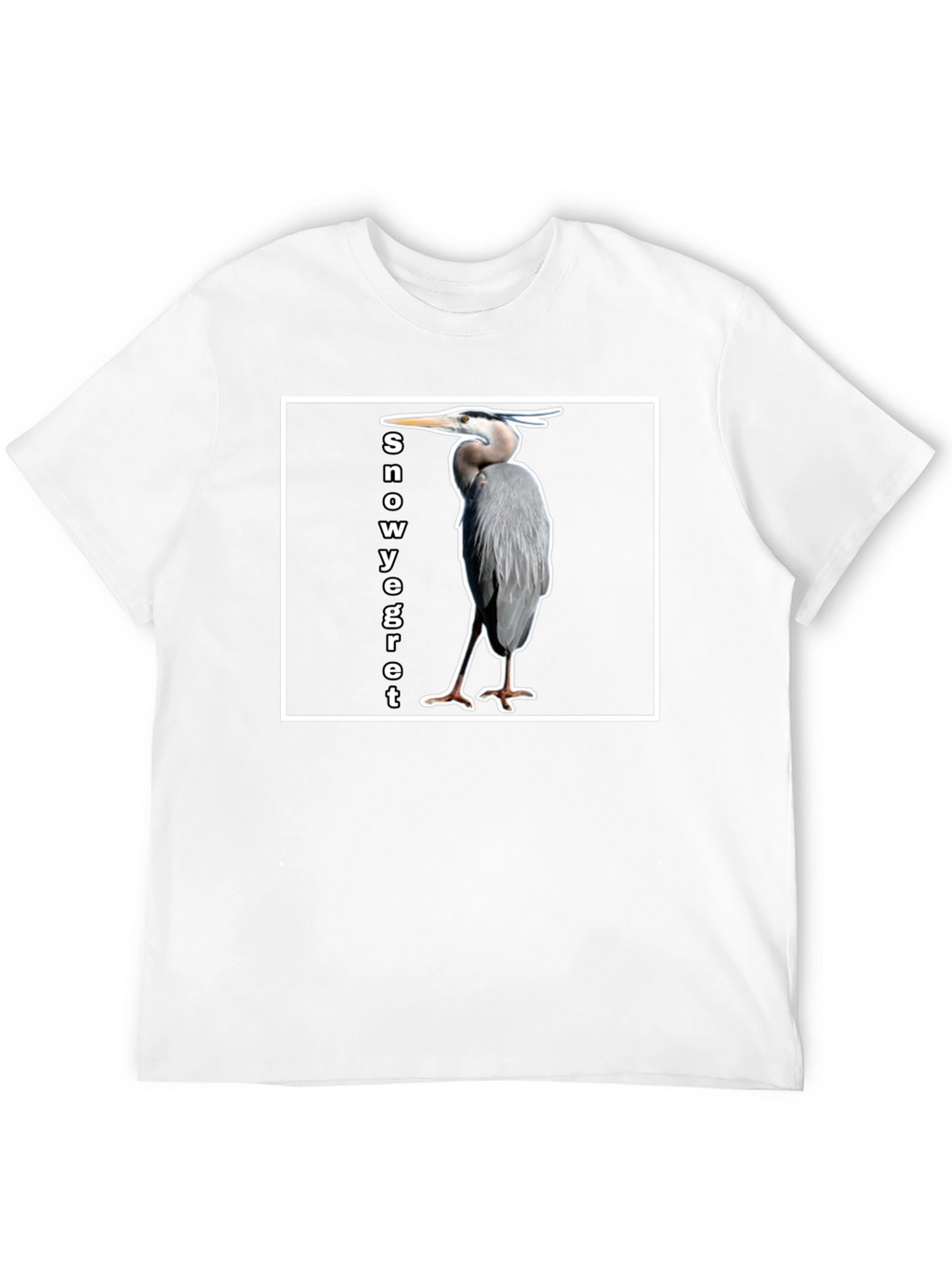 Snowy Egret Bird T-Shirt - Unique Graphic Tee