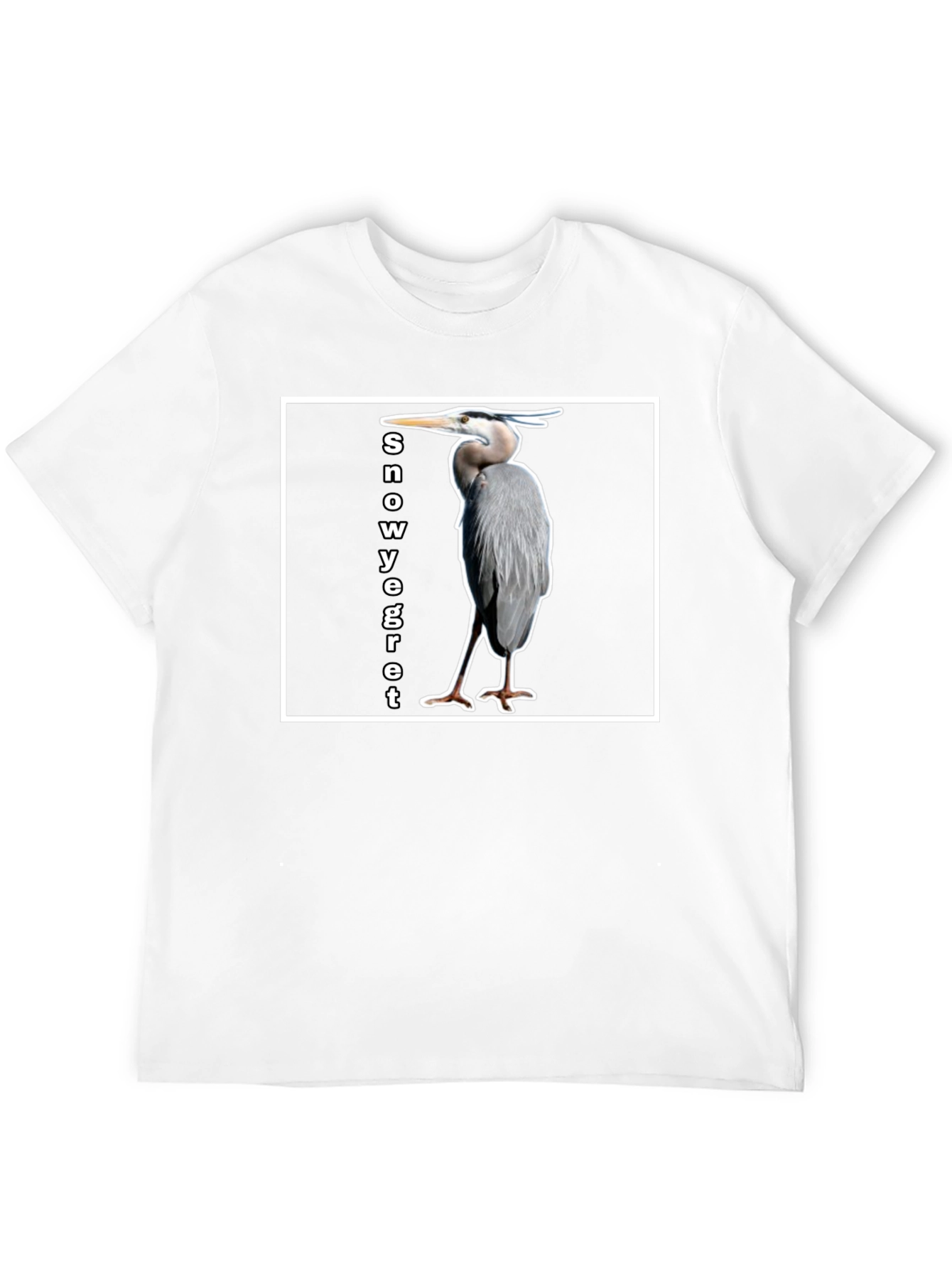 Snowy Egret Bird T-Shirt - Unique Graphic Tee
