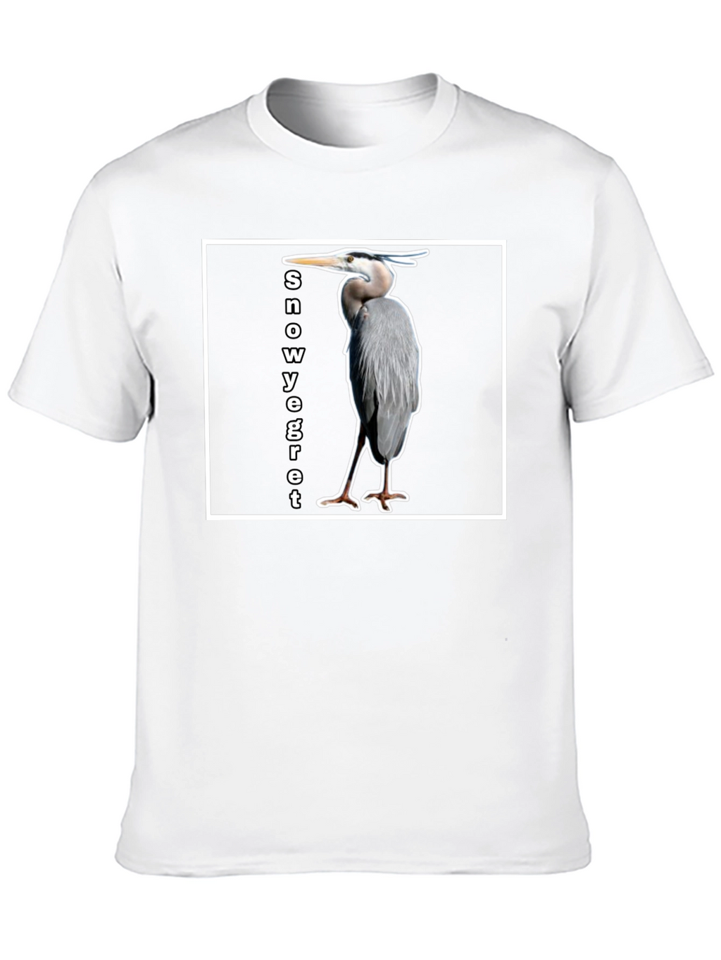 Snowy Egret Bird T-Shirt - Unique Graphic Tee