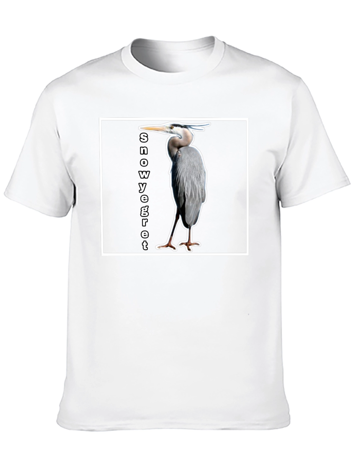 Snowy Egret Bird T-Shirt - Unique Graphic Tee