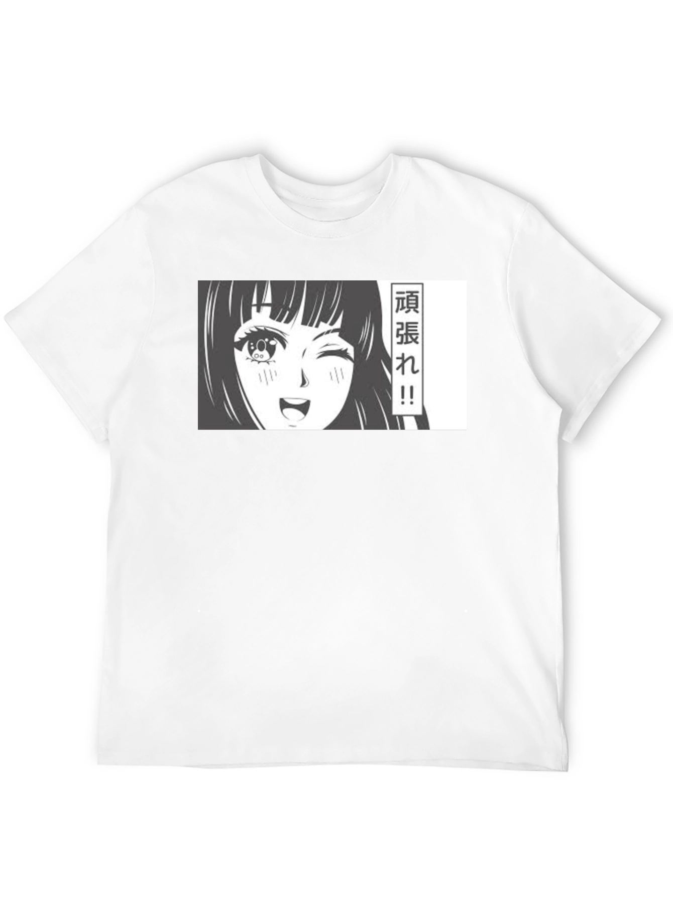 Anime Girl Graphic T-Shirt - Black Manga Tee