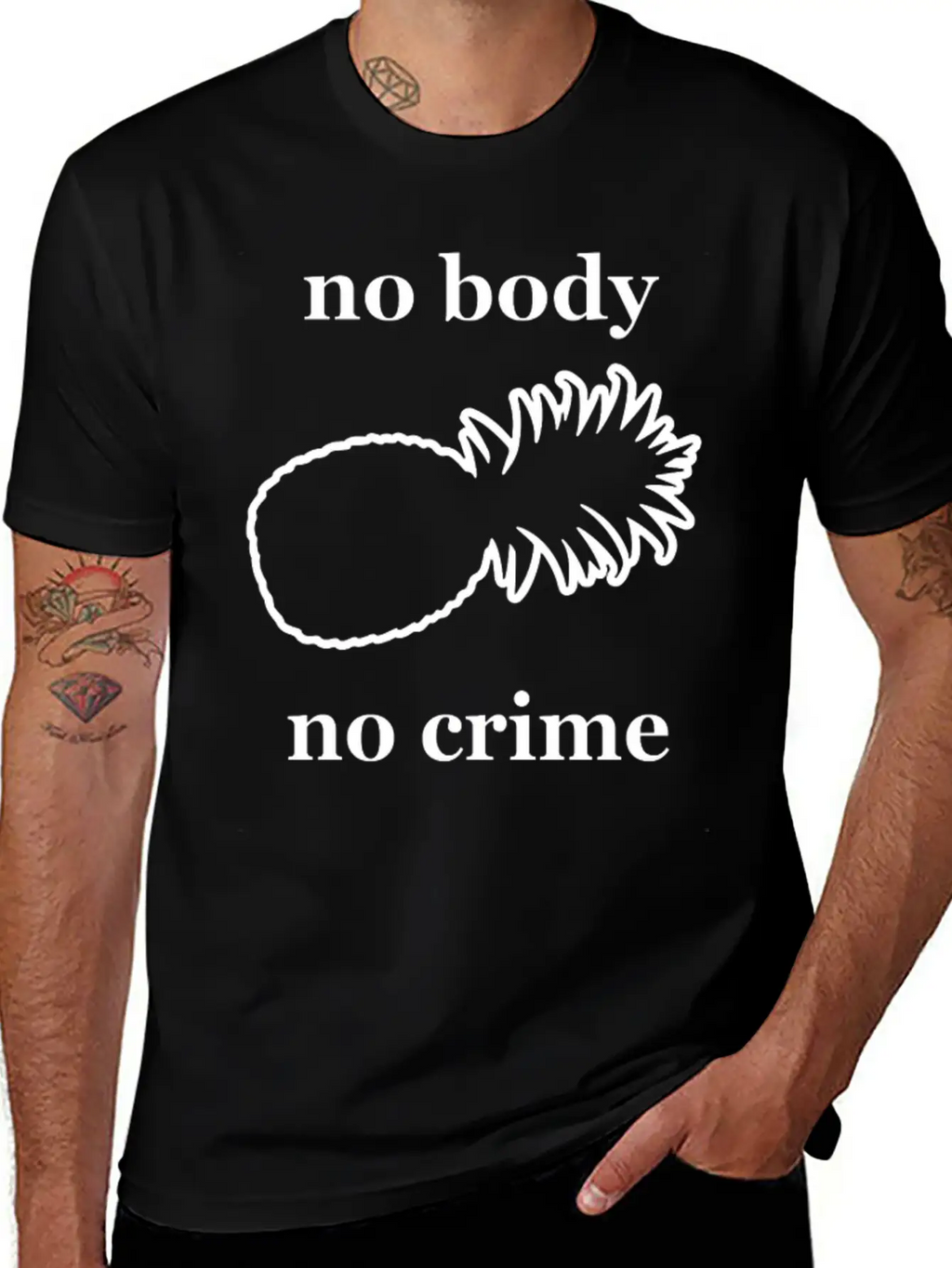 Kcco No Body Crime Unisex Casual T-Shirt – Clean Design For Daily Comfort