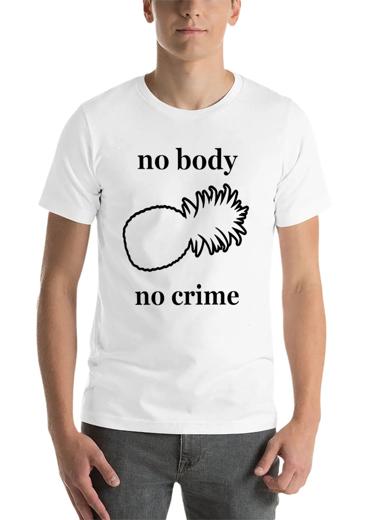 Kcco No Body Crime Unisex Casual T-Shirt – Clean Design For Daily Comfort
