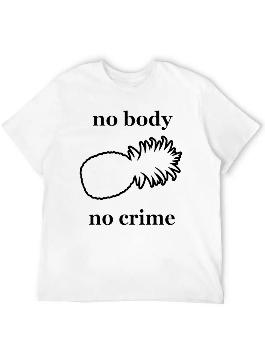 Kcco No Body Crime Unisex Casual T-Shirt – Clean Design For Daily Comfort