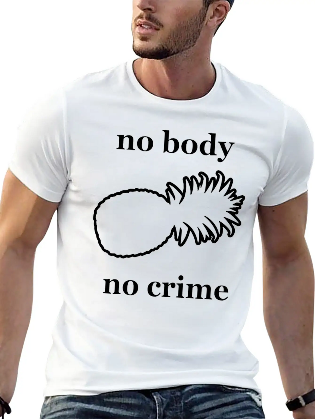 Kcco No Body Crime Unisex Casual T-Shirt – Clean Design For Daily Comfort