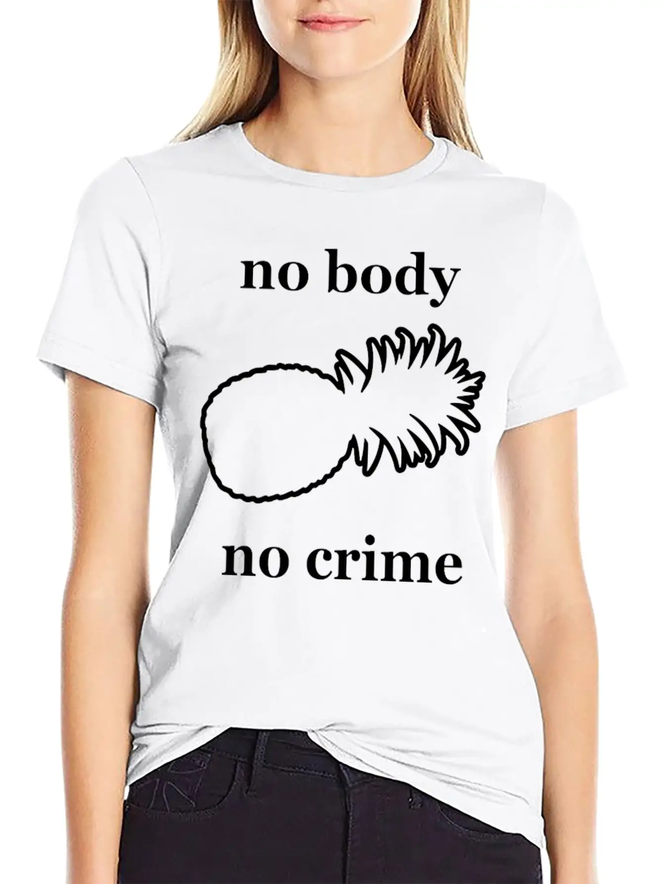 Kcco No Body Crime Unisex Casual T-Shirt – Clean Design For Daily Comfort