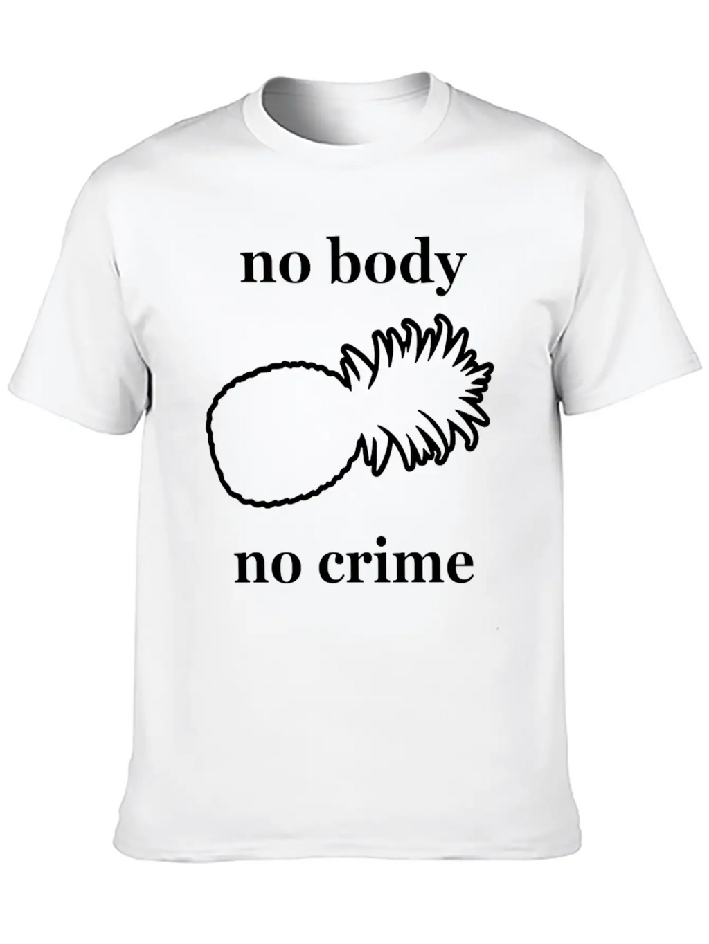 Kcco No Body Crime Unisex Casual T-Shirt – Clean Design For Daily Comfort