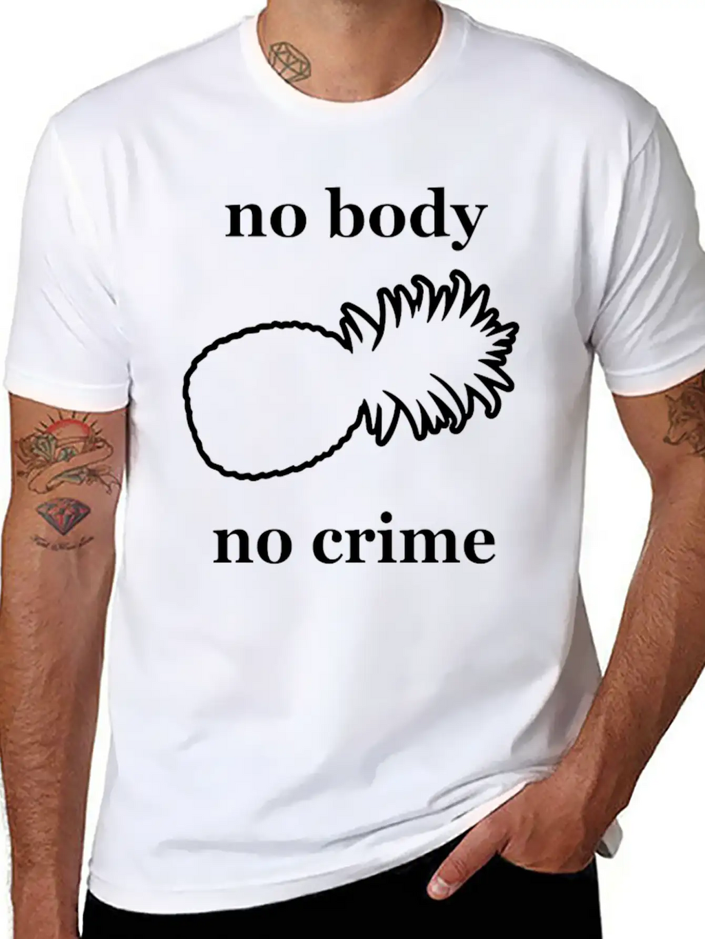 Kcco No Body Crime Unisex Casual T-Shirt – Clean Design For Daily Comfort