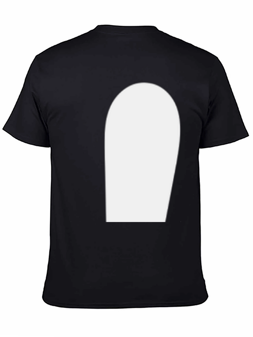 Mens Black T-Shirt with White Graphic Print