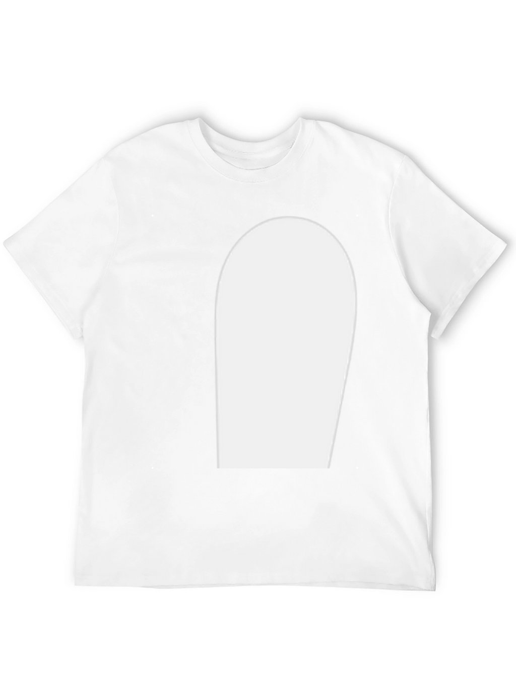 Mens Black T-Shirt with White Graphic Print