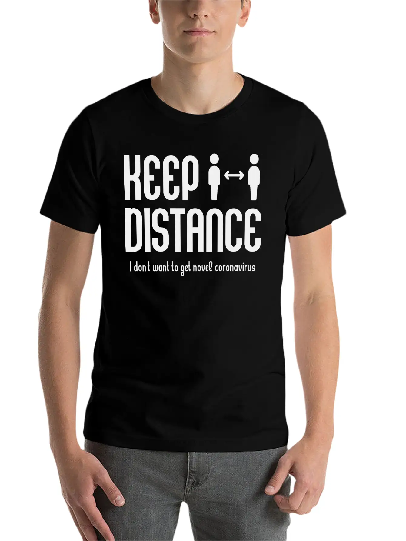 Keep A Distance Modern Fit Casual T-Shirt – Clean And Versatile Design