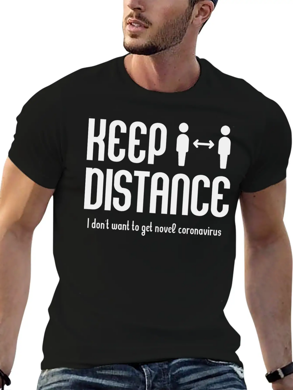 Keep A Distance Modern Fit Casual T-Shirt – Clean And Versatile Design