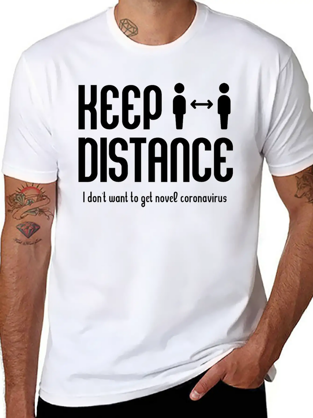Keep A Distance Modern Fit Casual T-Shirt – Clean And Versatile Design