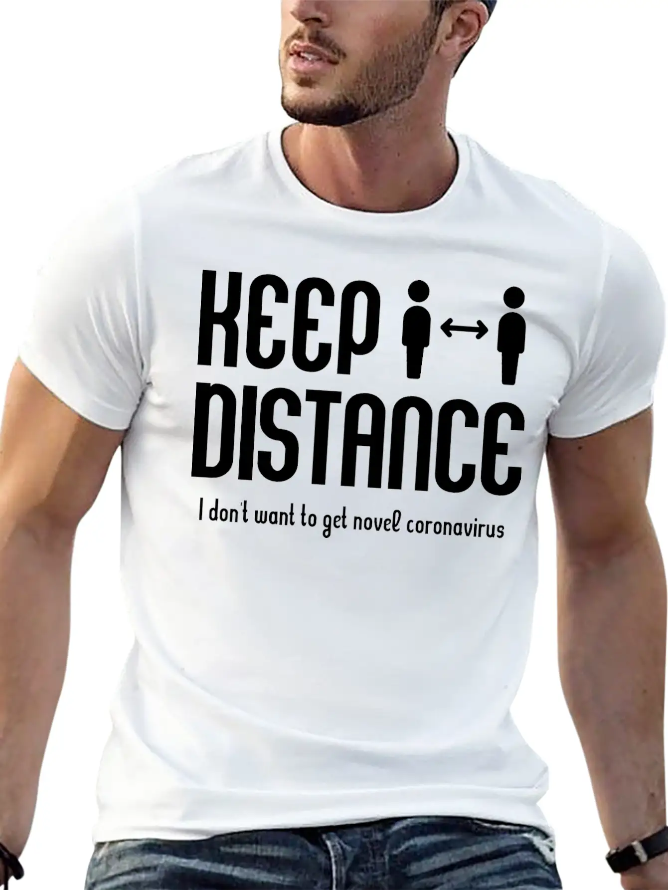 Keep A Distance Modern Fit Casual T-Shirt – Clean And Versatile Design