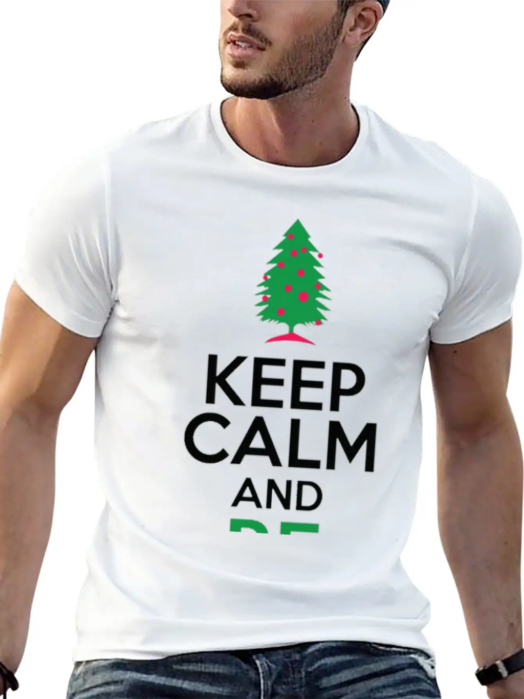 Keep Calm And Be Merry Relaxed Everyday Tee – Lightweight And Durable Cotton