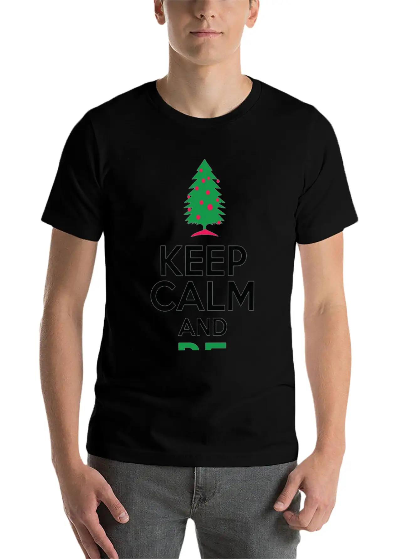 Keep Calm And Be Merry Relaxed Everyday Tee – Lightweight And Durable Cotton
