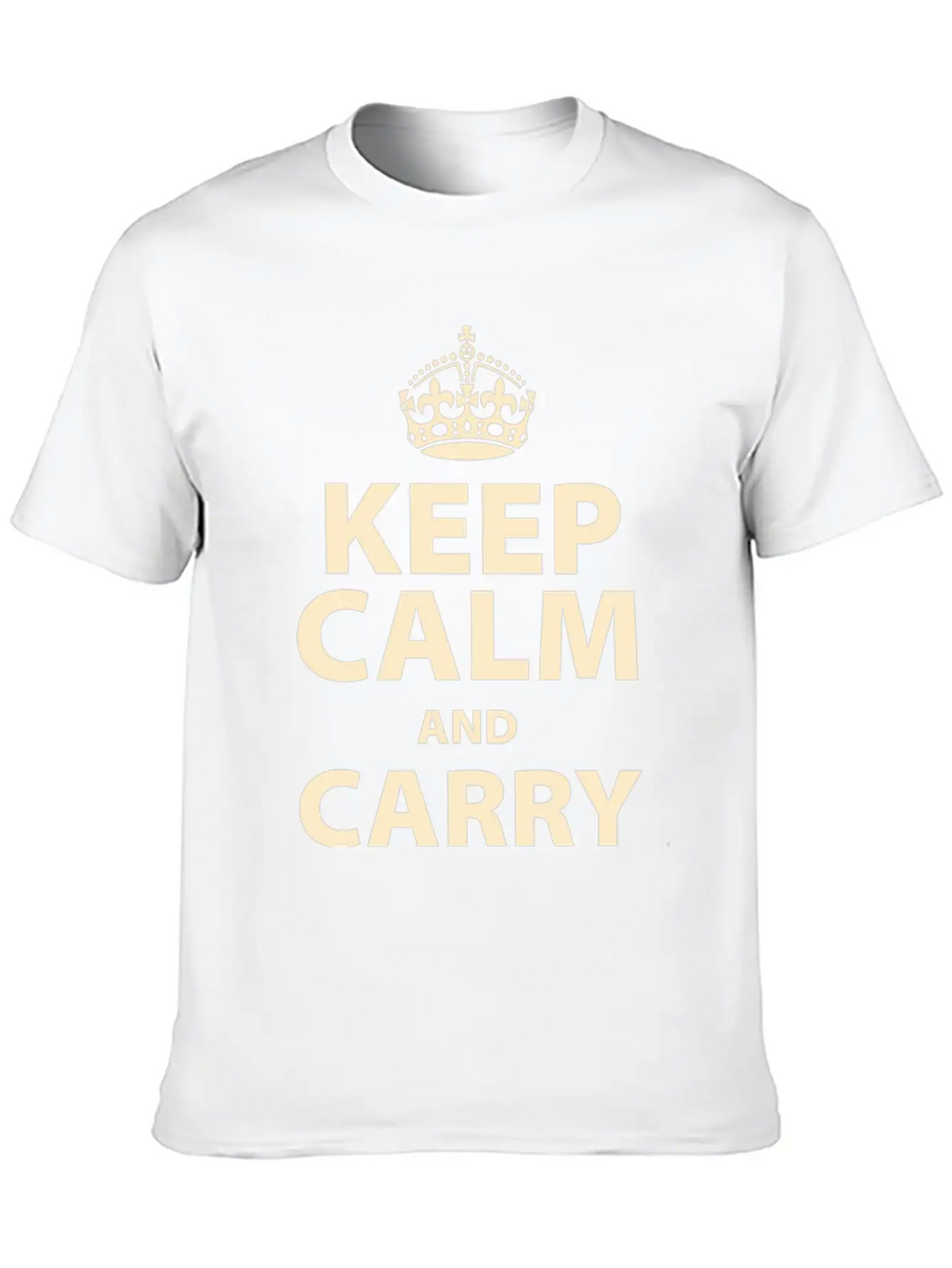 Keep Calm And Carry On Essential Cotton Tee For Daily Outfits – Unisex Style