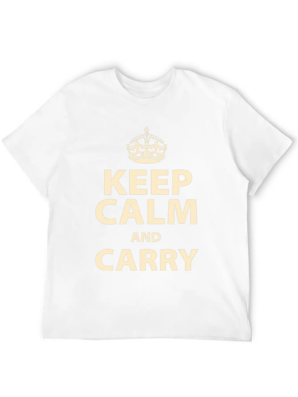 Keep Calm And Carry On Essential Cotton Tee For Daily Outfits – Unisex Style
