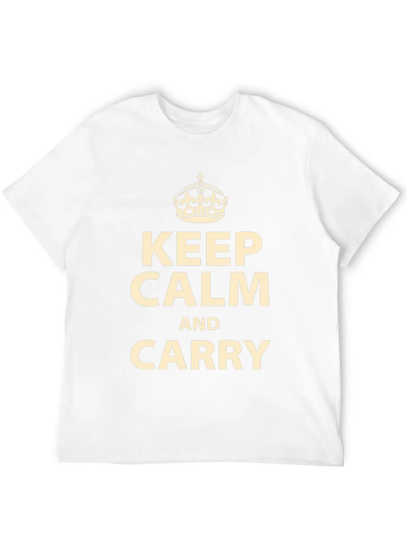 Keep Calm And Carry On Essential Cotton Tee For Daily Outfits – Unisex Style