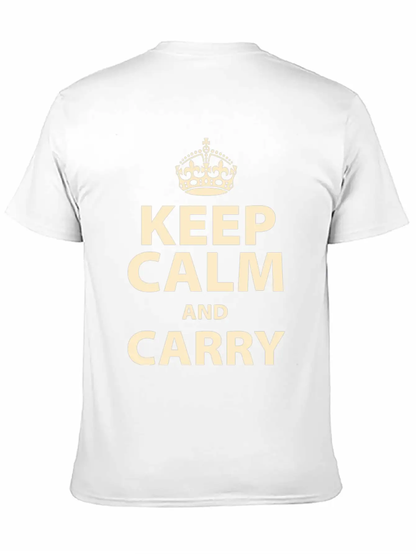 Keep Calm And Carry On Essential Cotton Tee For Daily Outfits – Unisex Style