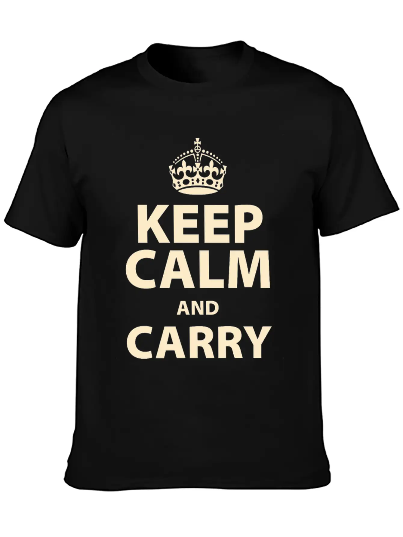 Keep Calm And Carry On Essential Cotton Tee For Daily Outfits – Unisex Style