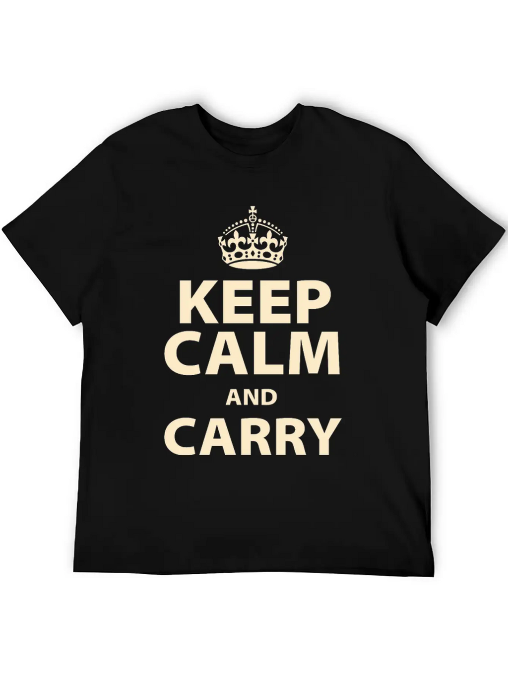 Keep Calm And Carry On Essential Cotton Tee For Daily Outfits – Unisex Style