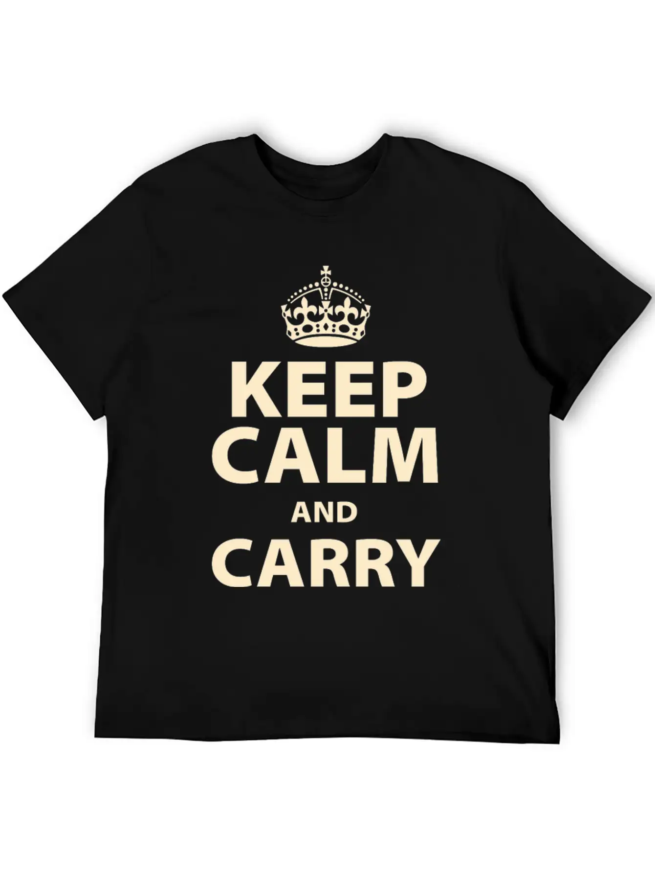 Keep Calm And Carry On Essential Cotton Tee For Daily Outfits – Unisex Style