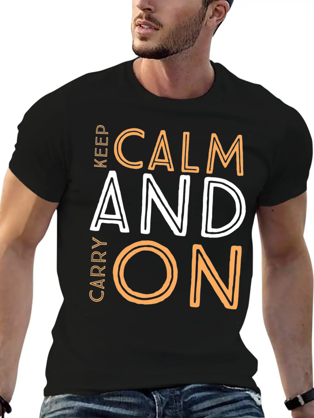 Keep Calm And Carry On Relaxed Everyday Tee – Lightweight And Durable Cotton