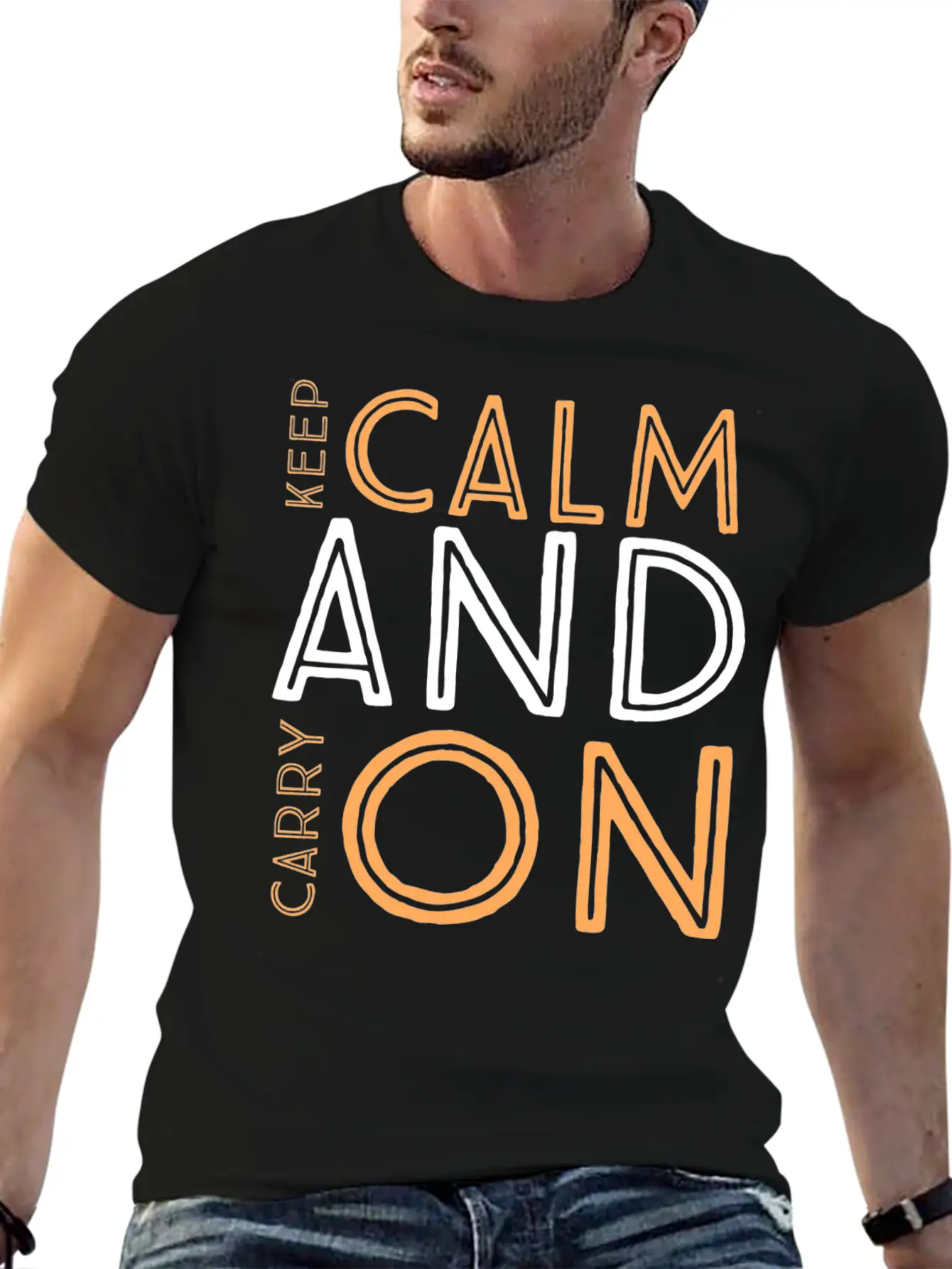 Keep Calm And Carry On Relaxed Everyday Tee – Lightweight And Durable Cotton