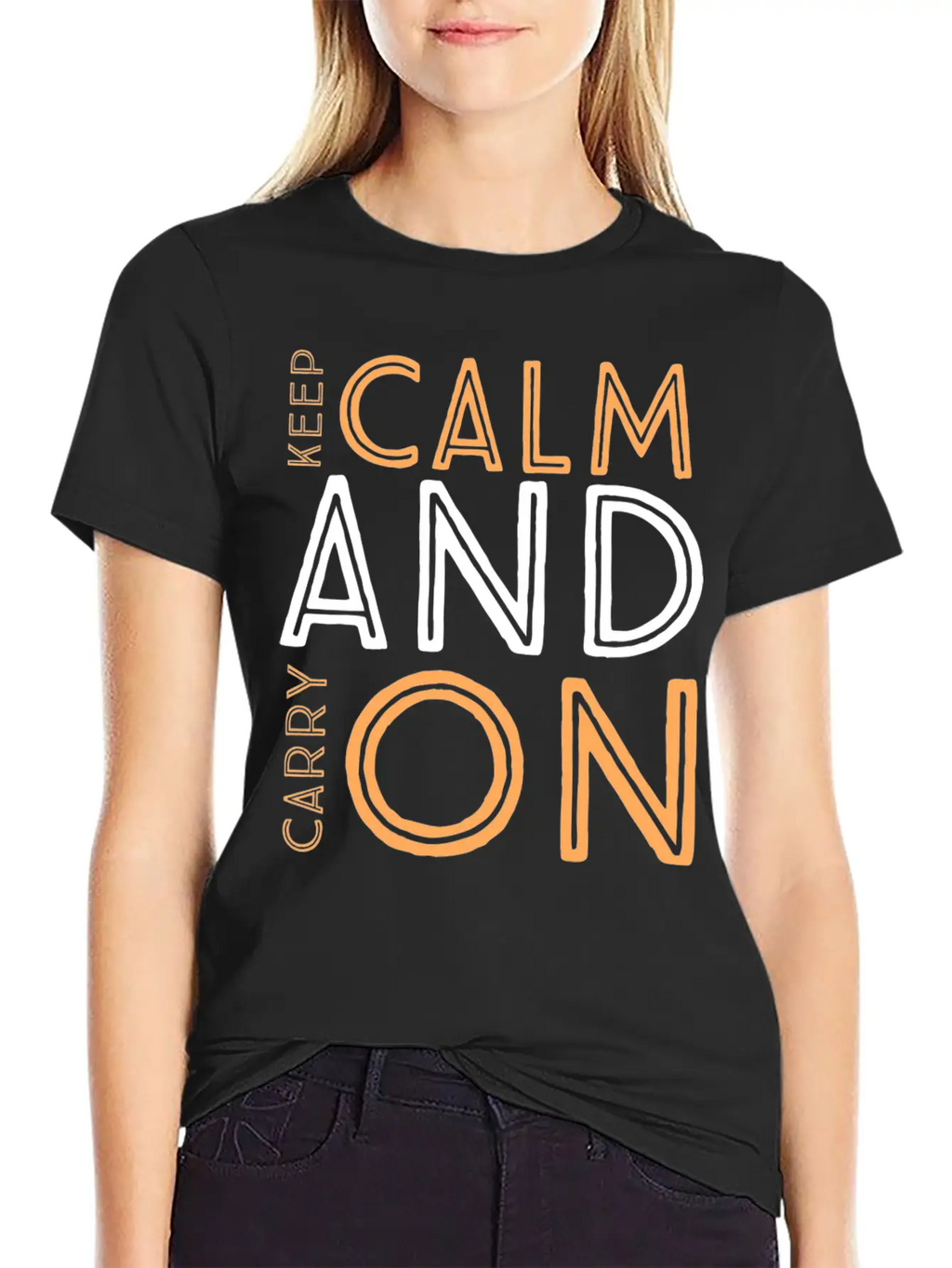 Keep Calm And Carry On Relaxed Everyday Tee – Lightweight And Durable Cotton