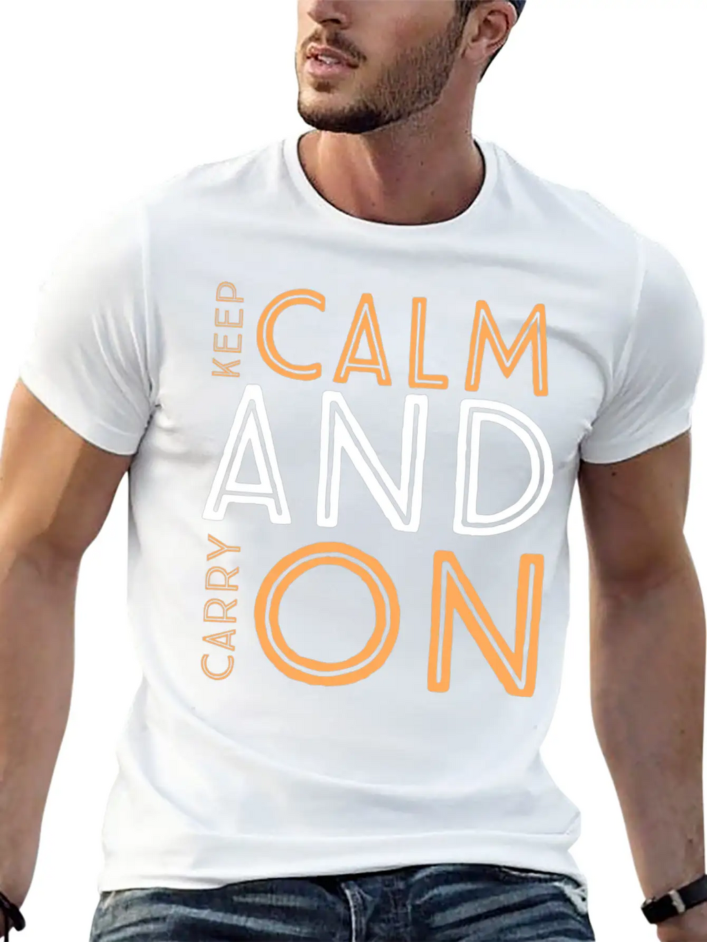 Keep Calm And Carry On Relaxed Everyday Tee – Lightweight And Durable Cotton