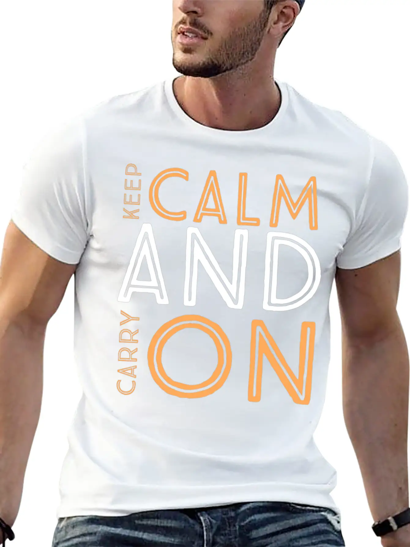 Keep Calm And Carry On Relaxed Everyday Tee – Lightweight And Durable Cotton