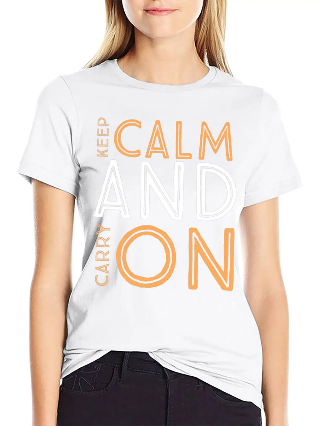 Keep Calm And Carry On Relaxed Everyday Tee – Lightweight And Durable Cotton