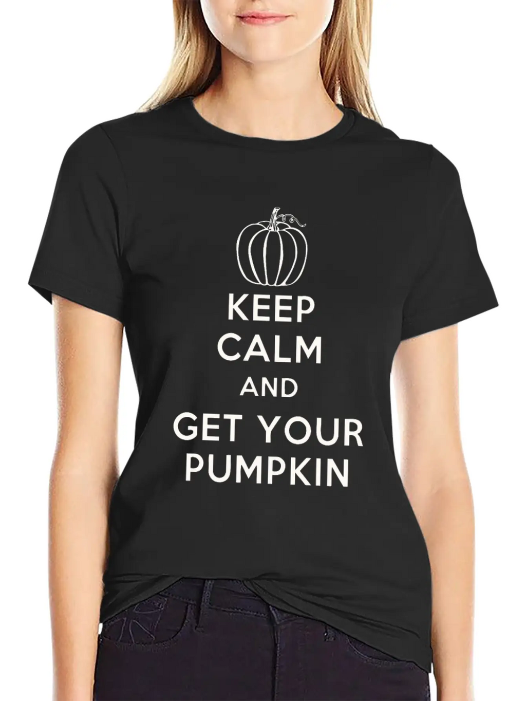 Keep Calm And Get Your Pumpkin Basic Graphic T-Shirt – Daily Comfort In Soft Cotton