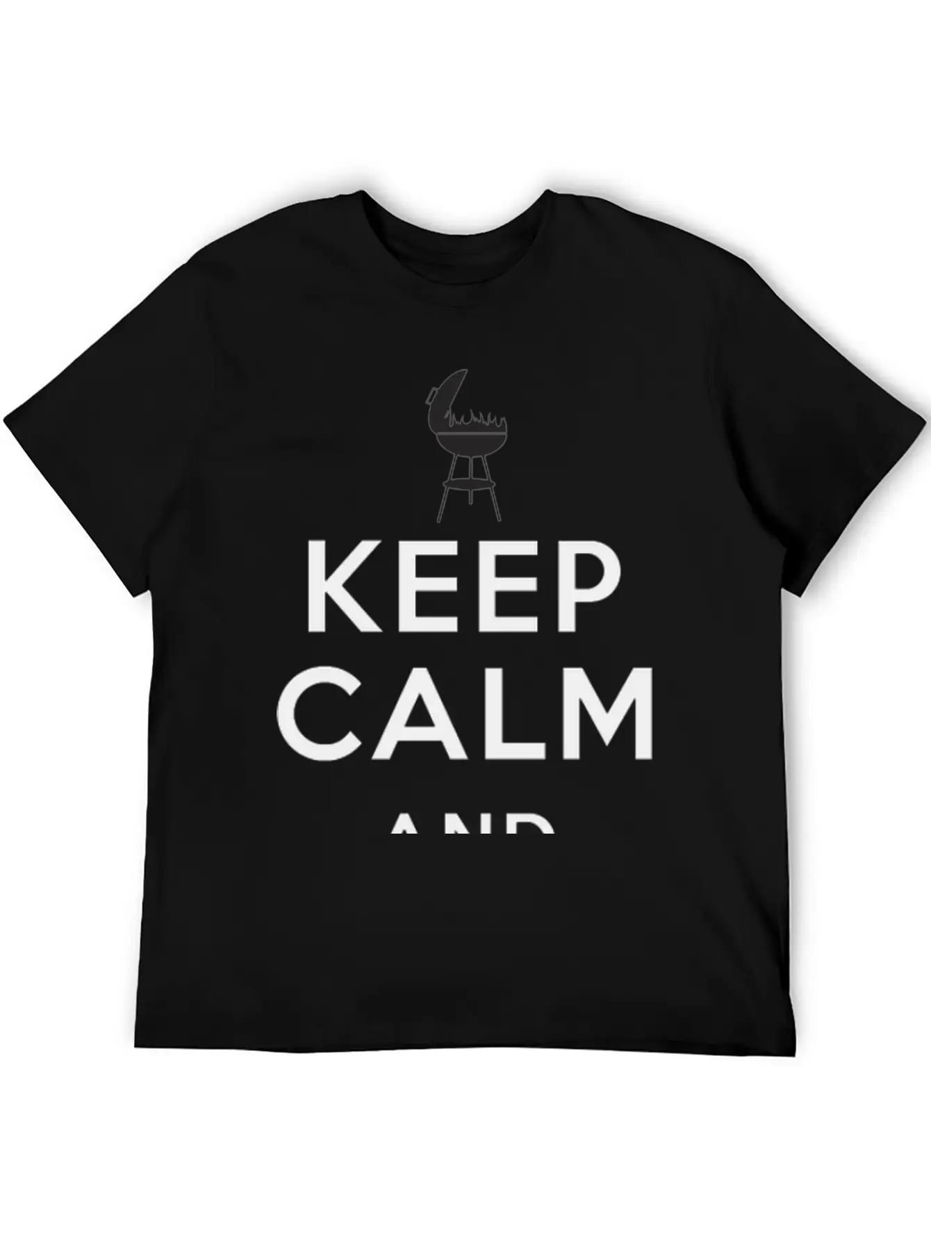 Keep Calm And Grill On Apron Father's Day Unisex Casual T-Shirt – Clean Design For Daily Comfort