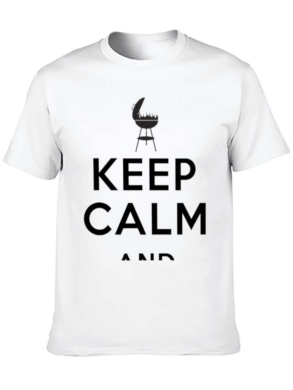 Keep Calm And Grill On Apron Father's Day Unisex Casual T-Shirt – Clean Design For Daily Comfort