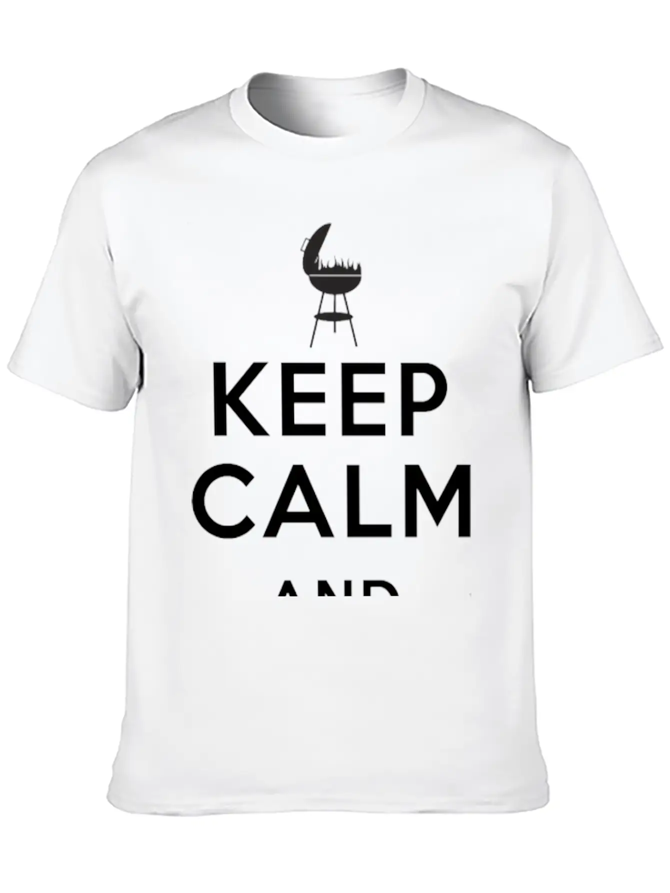 Keep Calm And Grill On Apron Father's Day Unisex Casual T-Shirt – Clean Design For Daily Comfort