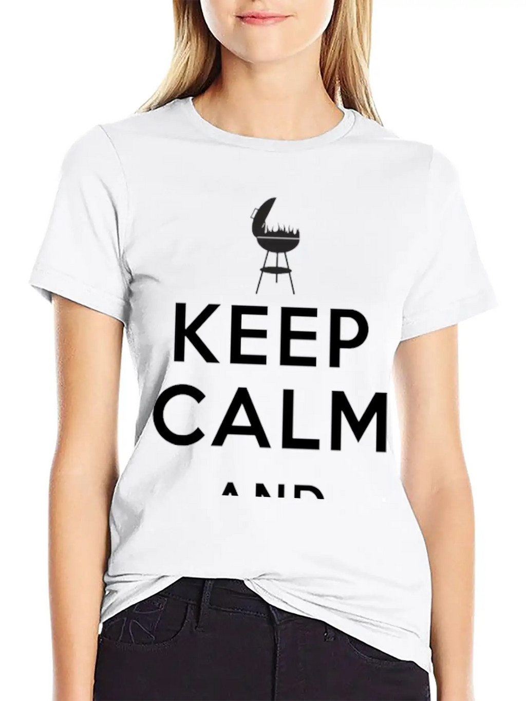 Keep Calm And Grill On Apron Father's Day Unisex Casual T-Shirt – Clean Design For Daily Comfort