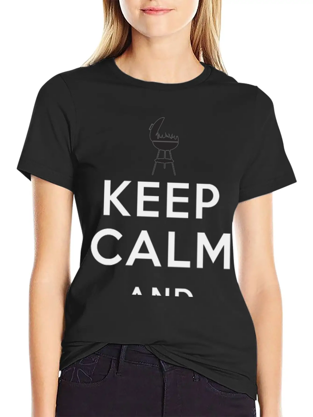 Keep Calm And Grill On Apron Father's Day Unisex Casual T-Shirt – Clean Design For Daily Comfort