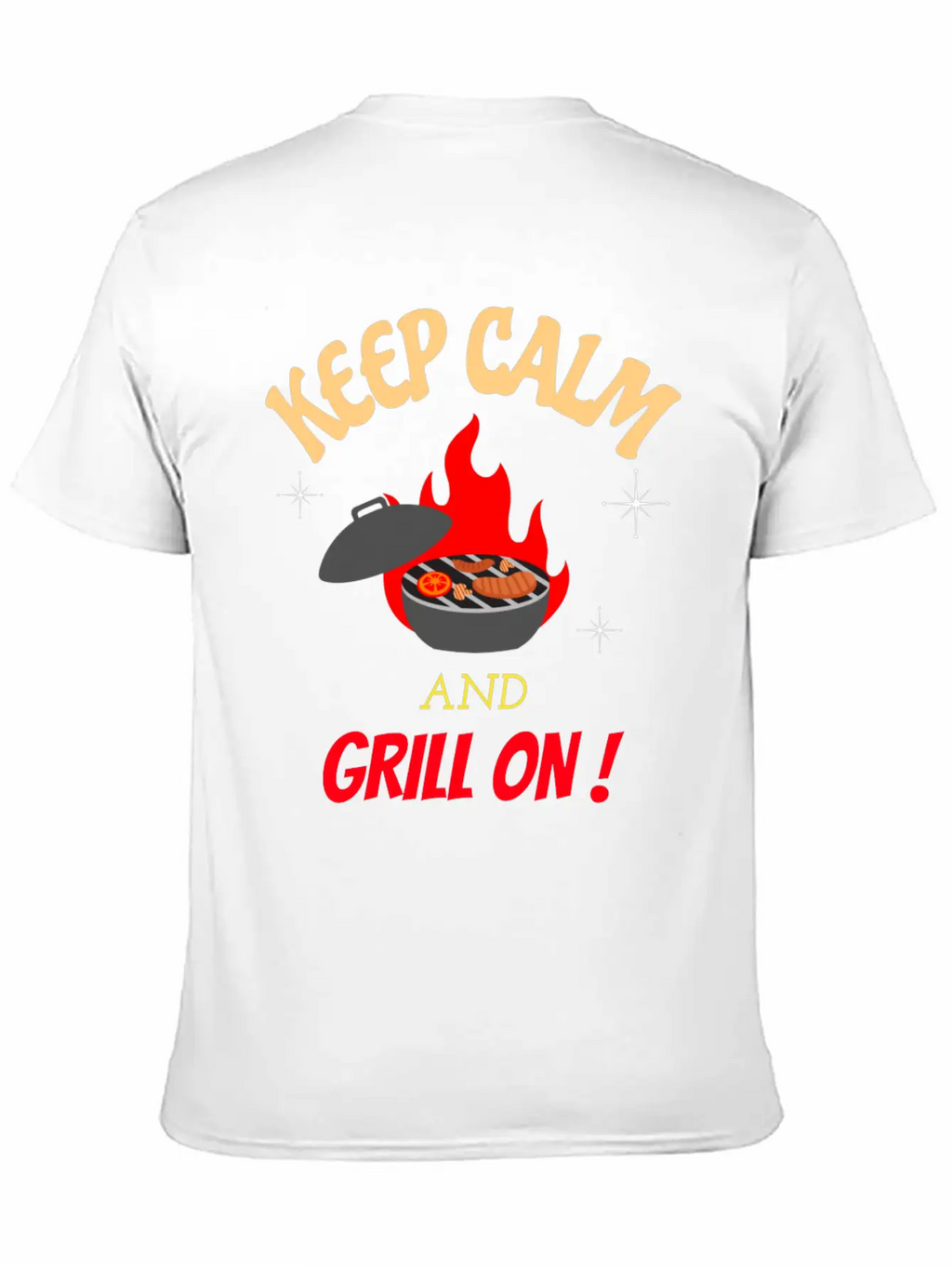 Keep Calm And Grill On Bbq Cooking Breathable Graphic T-Shirt – Perfect For Casual Days