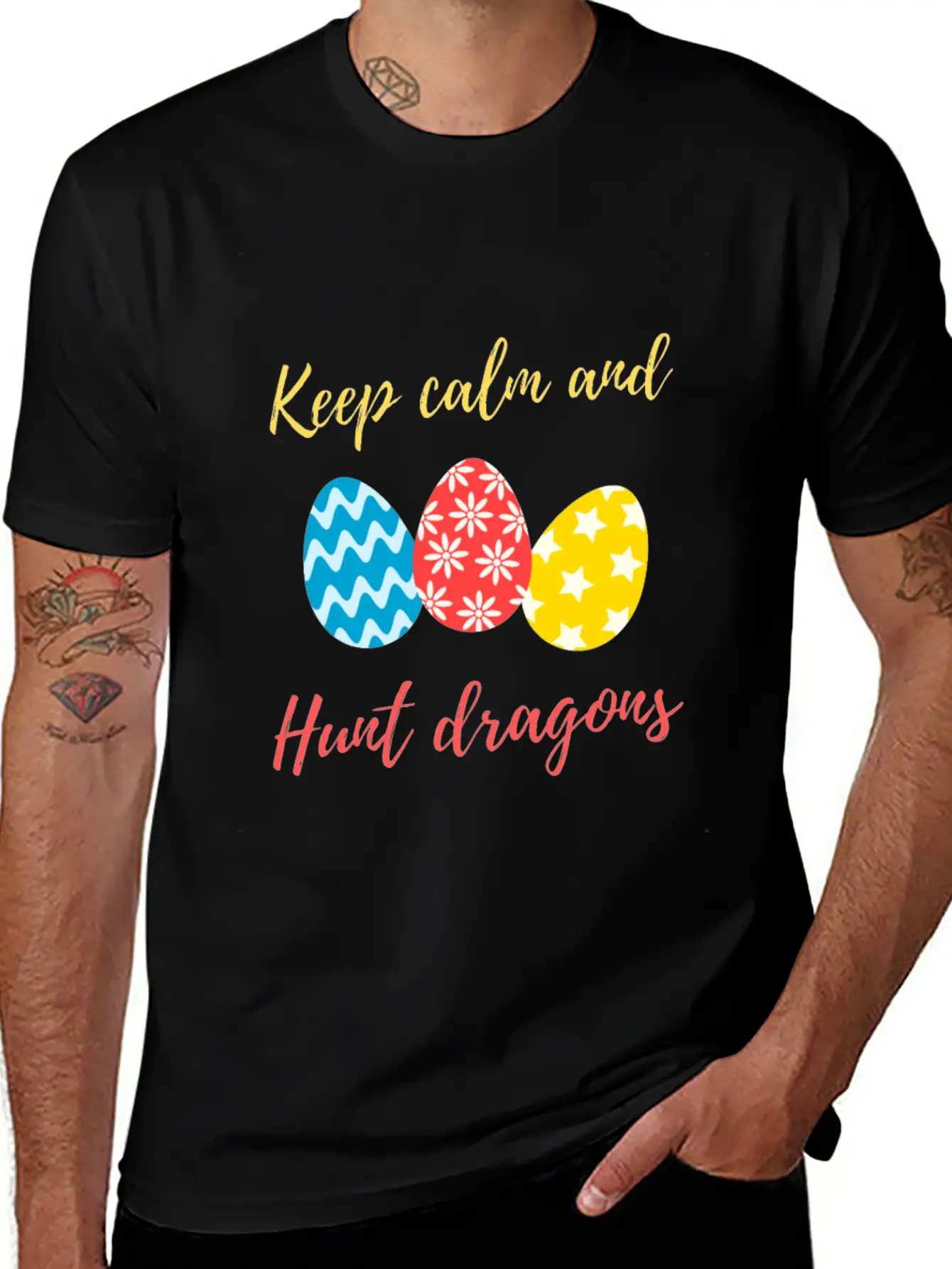 Keep Calm And Hunt Dragons Relaxed Everyday Tee – Lightweight And Durable Cotton