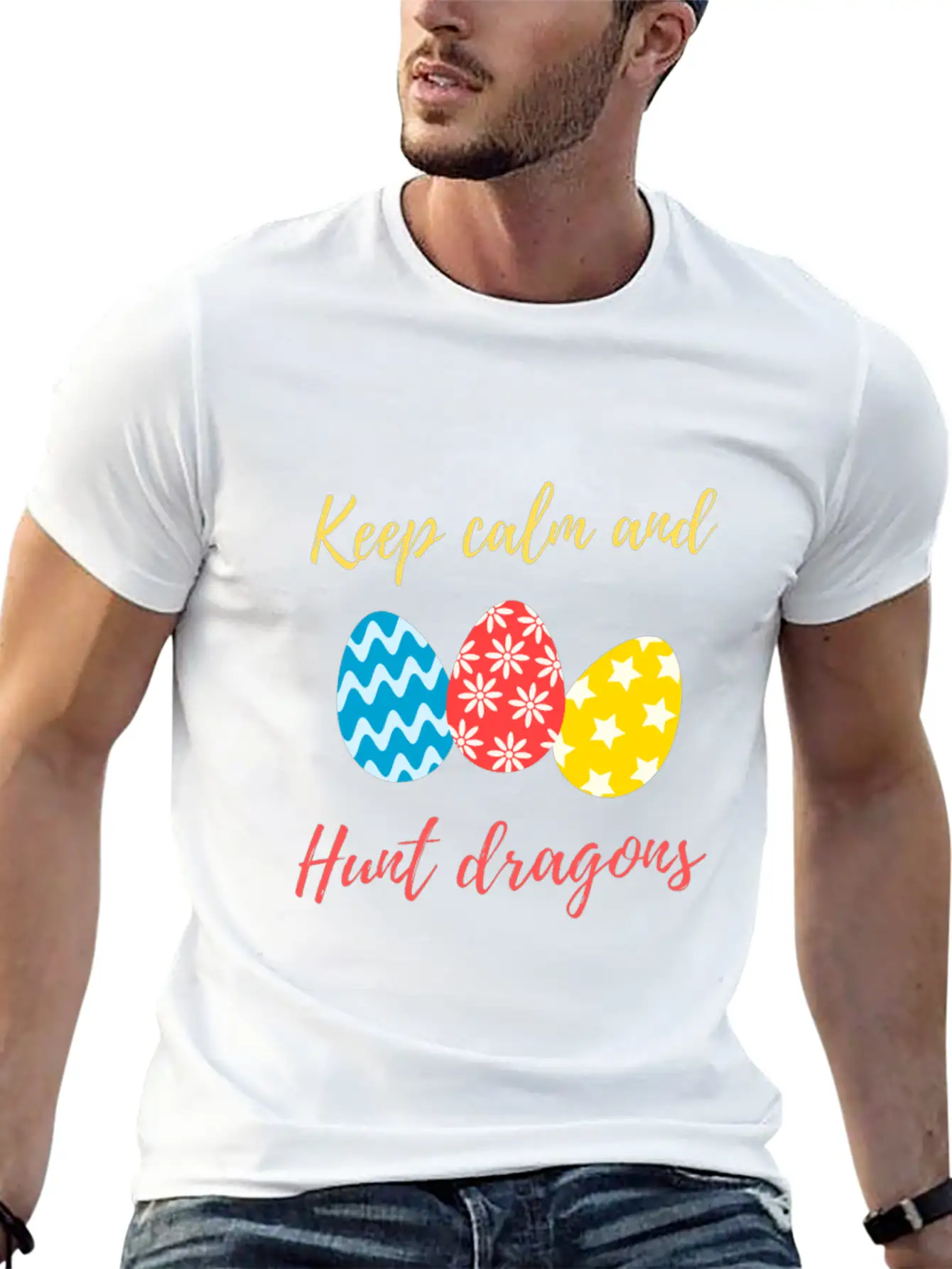 Keep Calm And Hunt Dragons Relaxed Everyday Tee – Lightweight And Durable Cotton