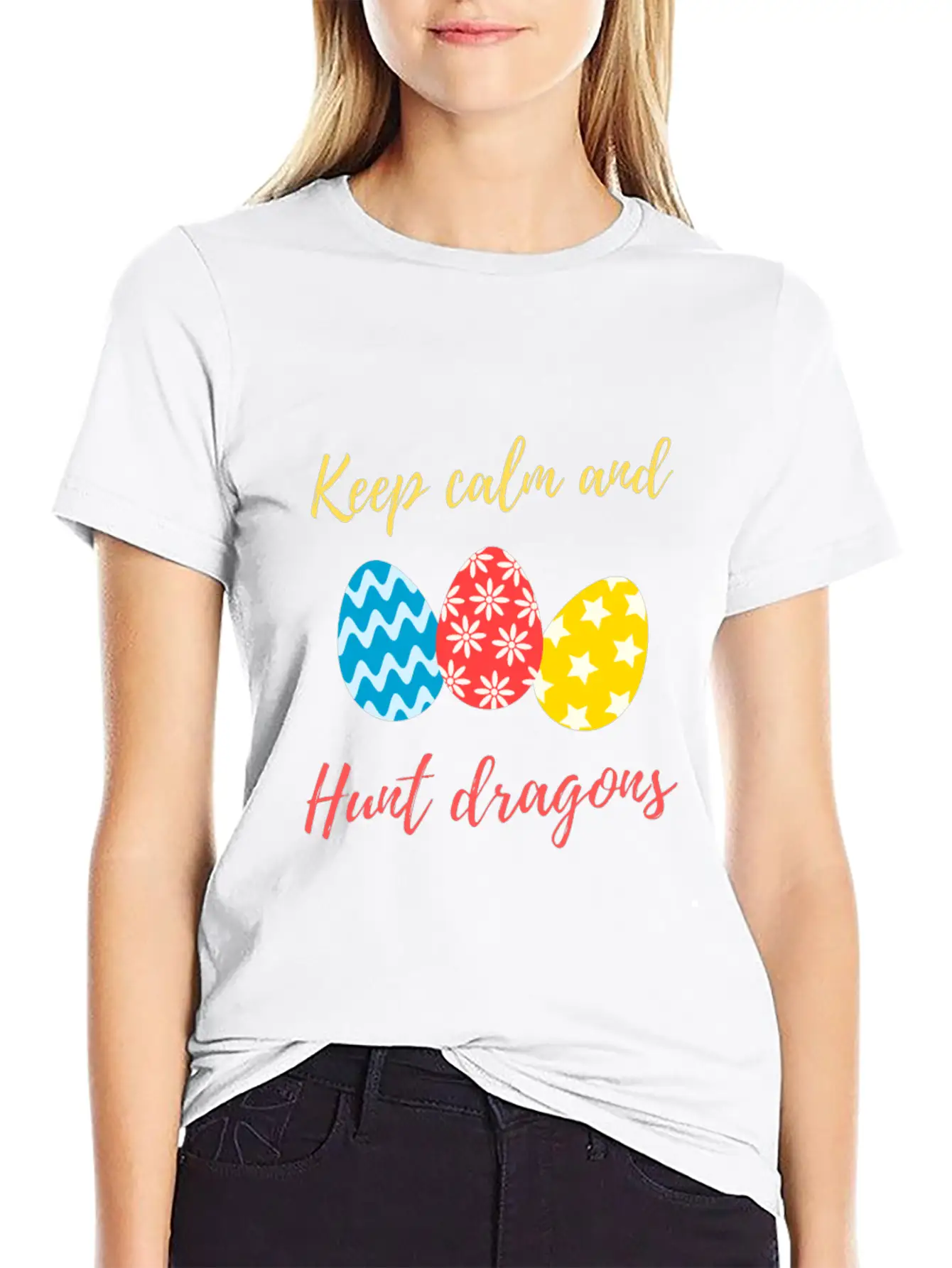 Keep Calm And Hunt Dragons Relaxed Everyday Tee – Lightweight And Durable Cotton