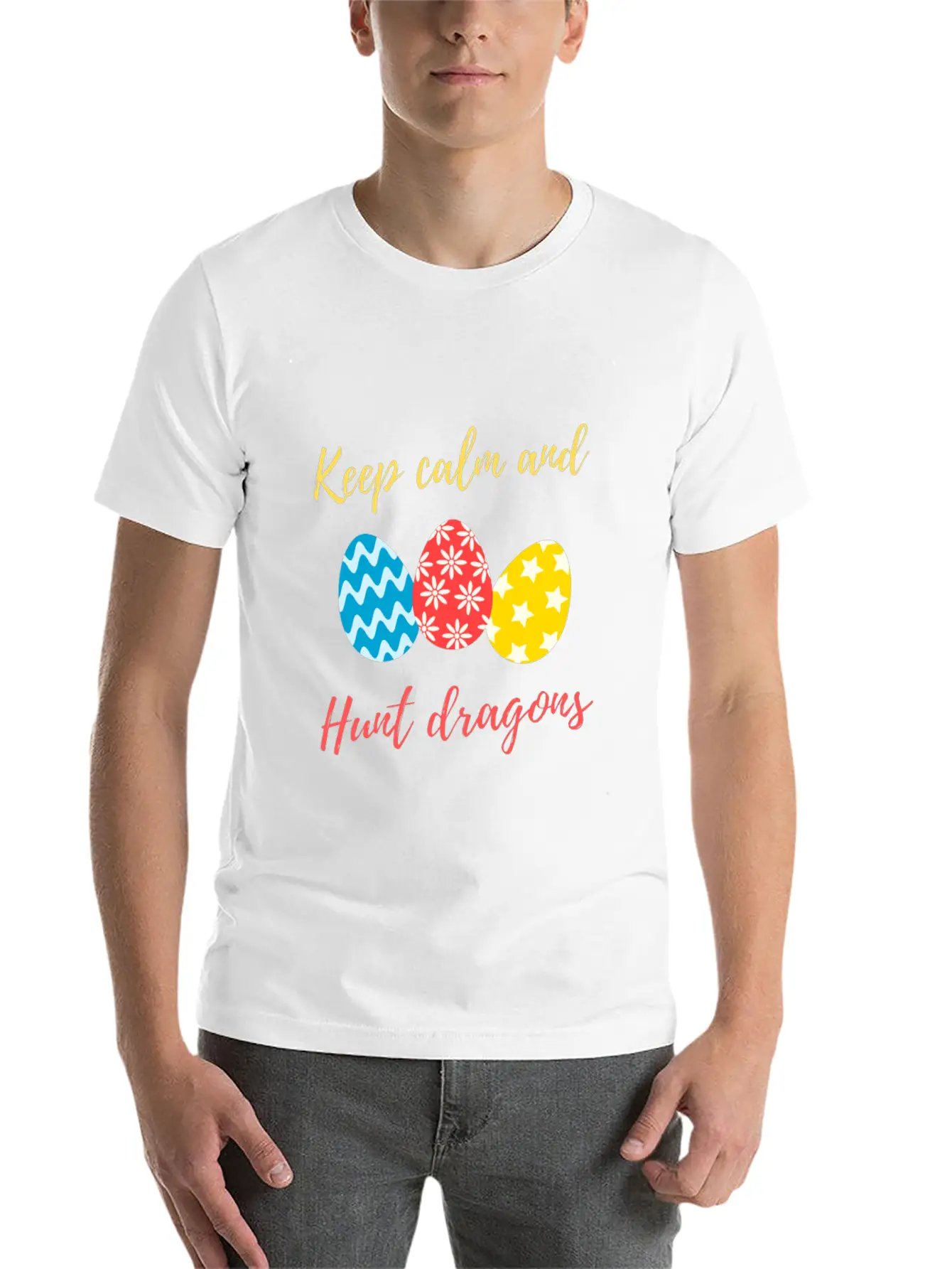 Keep Calm And Hunt Dragons Relaxed Everyday Tee – Lightweight And Durable Cotton