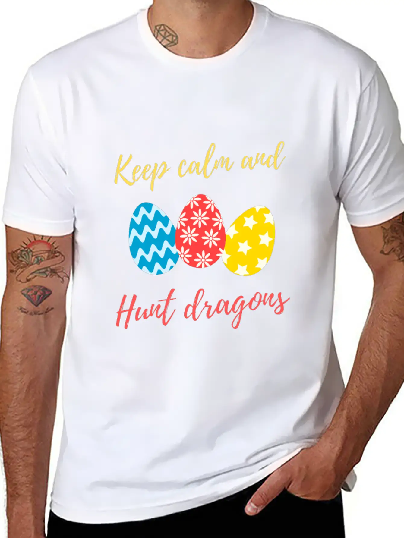 Keep Calm And Hunt Dragons Relaxed Everyday Tee – Lightweight And Durable Cotton