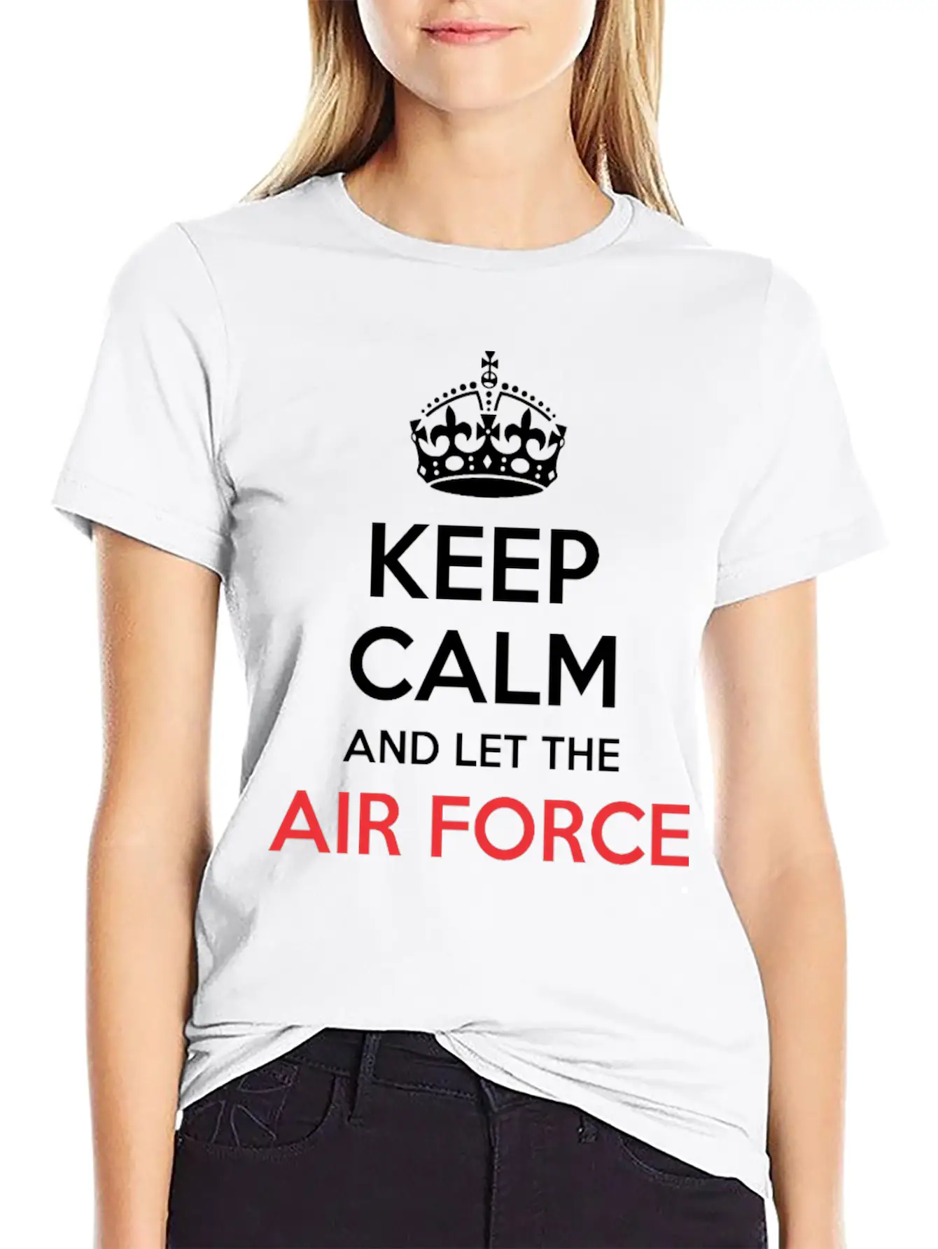 Keep Calm And Let Air Force Officer Handle It Breathable Soft Cotton T-Shirt – Timeless Casual Look
