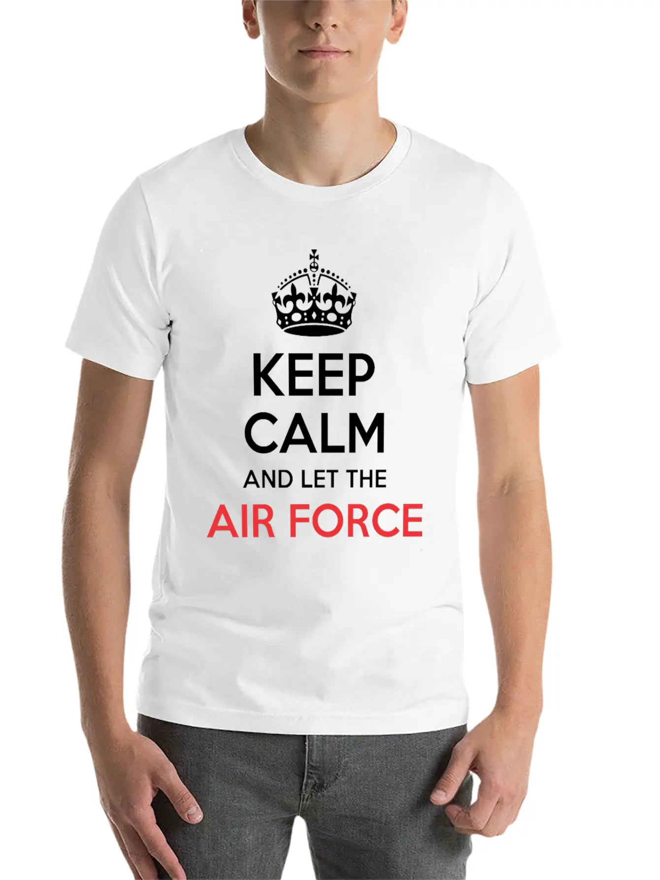 Keep Calm And Let Air Force Officer Handle It Breathable Soft Cotton T-Shirt – Timeless Casual Look