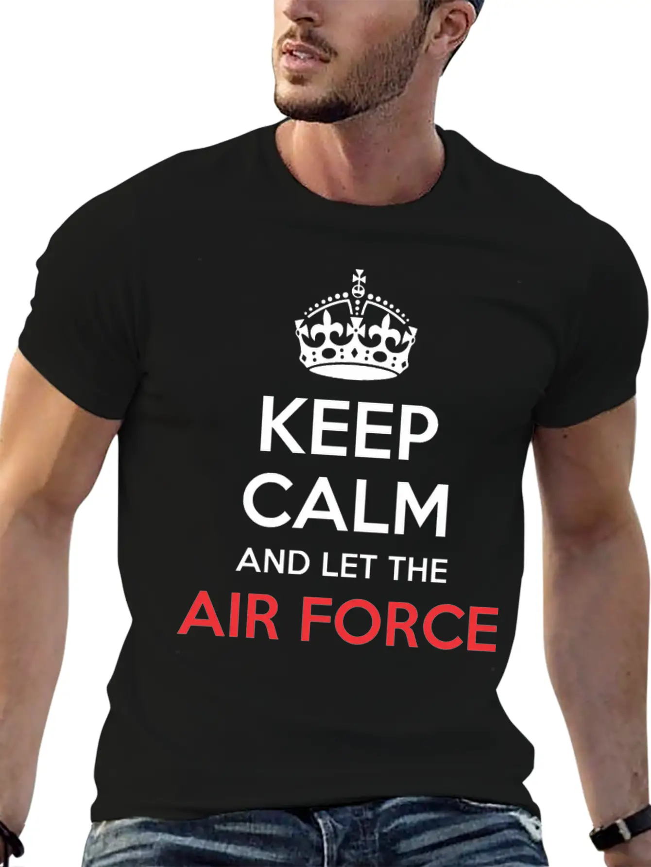 Keep Calm And Let Air Force Officer Handle It Breathable Soft Cotton T-Shirt – Timeless Casual Look